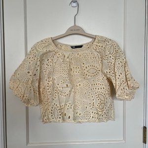 ZARA Eyelet Top